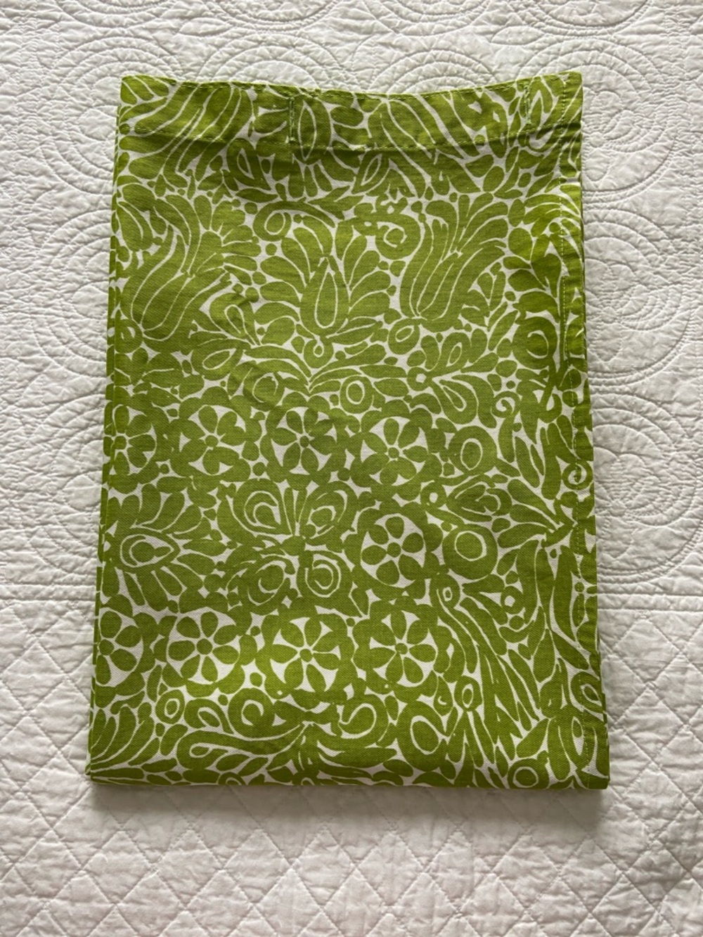 Marimekko Tamara Green and White Floral Shower Curtain - Picture 8 of 10